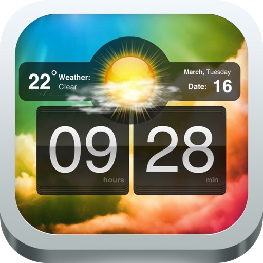 Nightstand- Alarm Clock with Sleep Timer, Weather and Colorful Wallpapers icon