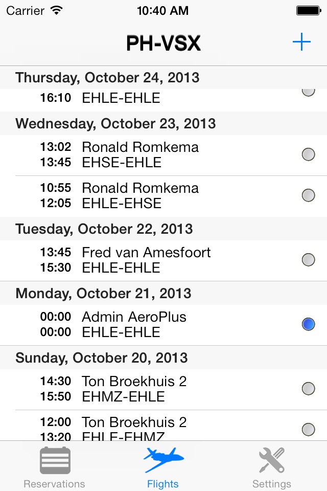 AeroPlus Schedule screenshot 3