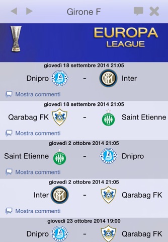 Europa L. Live 2014-2015 screenshot 3