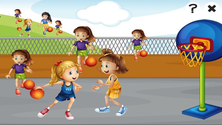 American Basketball Learning Game for Children: Learn for Nursery School