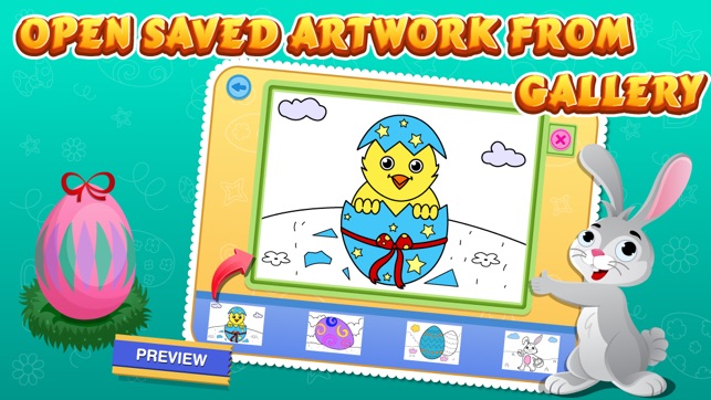 Easter Coloring Free : Paint the Eggs, rabbits and chickens(圖5)-速報App