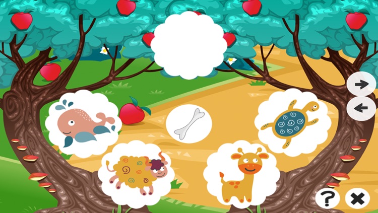 Animals game for children: Find the mistake in the forest