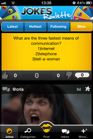Jokes Roulette: Find out the funniest humour app screenshot 2