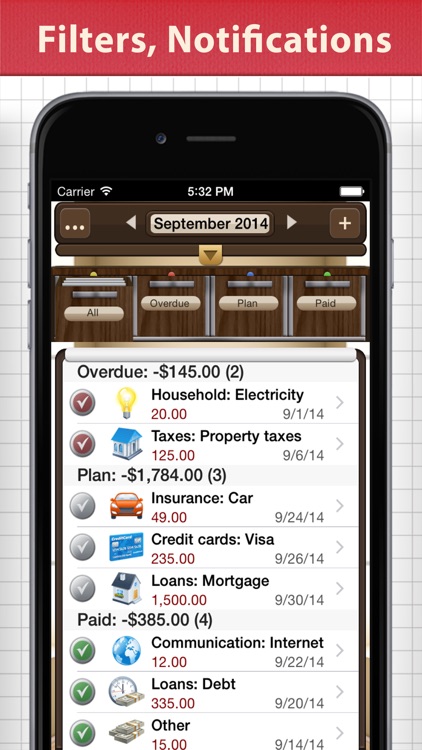 Bills for iPhone