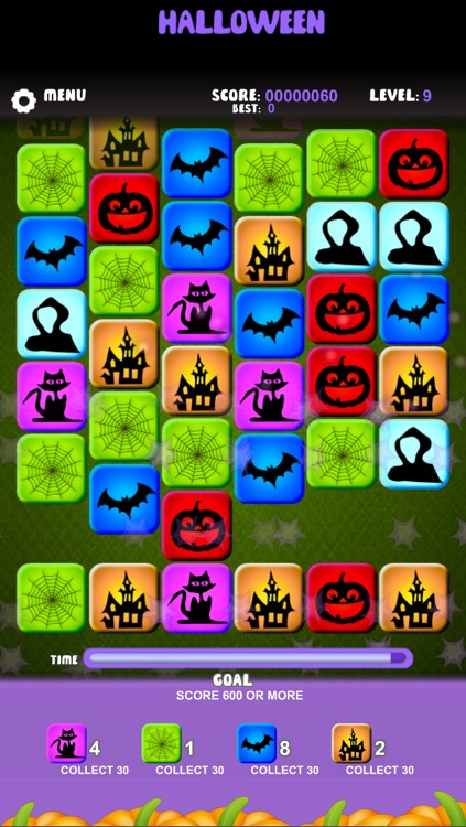 halloween match 3 tiles free edition