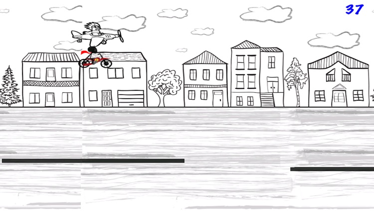 Stickman Line Biker Racer: Run and Fly Through the City screenshot-3