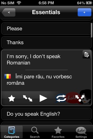 Lingopal Romanian LITE - talking phrasebook screenshot 2