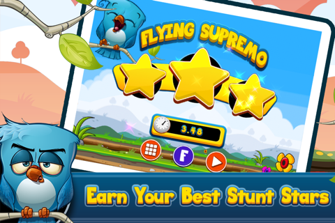 Flippin Bird - Flying Stunt Tricks School to Test your Driving by Go Free Games screenshot 3