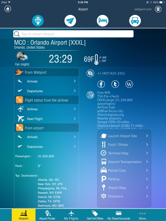 Orlando Airport + Flight Tracker Premium HD MCO