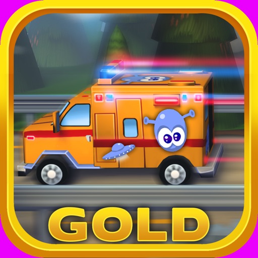 Little Ambulance in Action Gold: 3D Fun Exciting Driving for Kids with Cute Emergency Car Icon