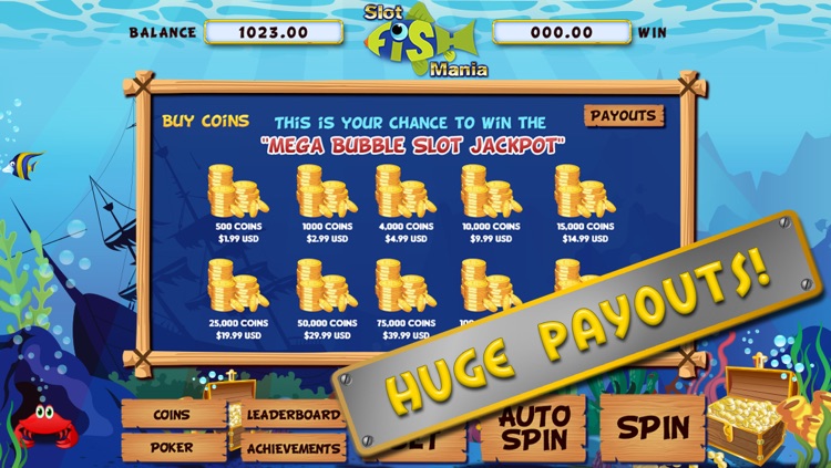 Slot Fish Mania - Fun Free Casino Slot Game (Big Wins!) screenshot-4