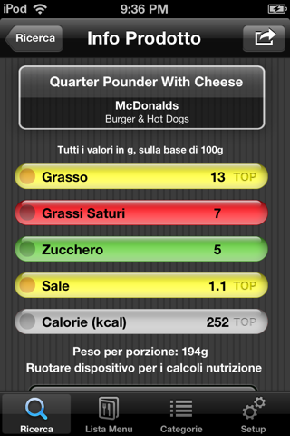 Fast Food Restaurant Nutrition Menu Finder, Calories Counter, Weight Calculator & Tracking Journal (Free) screenshot 2