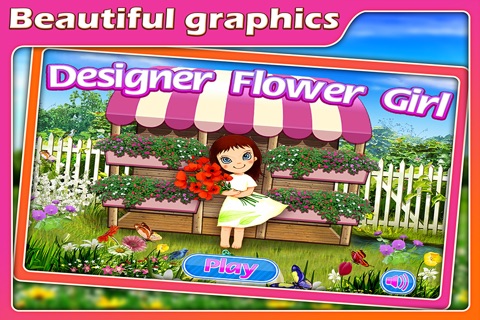 Gold Designer Flower Girl Free HD screenshot 2