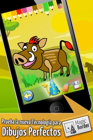 Savanna - Puzzles of Animals for Coloring - Painting Games for Kids - Lite ! screenshot 3