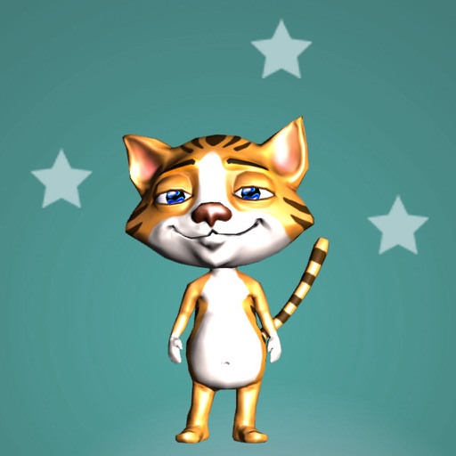 Animated 3D Cute Ginger Cartoon Cat Sounds Icon