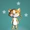 Animated 3D Cute Ginger Cartoon Cat Sounds