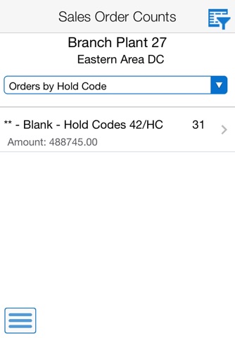 Sales Order Counts Smartphone for JDE E1 screenshot 2