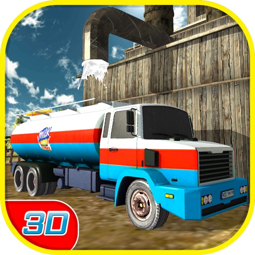 Milk Transport Truck Supply 3D - Real trucker simulation and parking game Icon