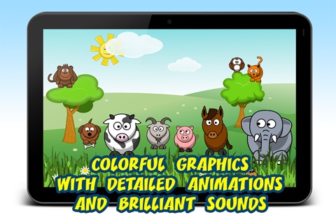 10 Fun Learning Games for Kids and Babies: Happy Animals, Balloon Colors, Alphabet: Train Coordination, Teach Colors, the Alphabet, Count Numbers, Memory, Logic, Concentration, Comparison, Matching, Animal Sounds, Balloons, Pop the Bubbles screenshot 2