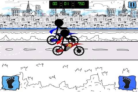 A Stickman Bike Race - Xtreme Racing Edition screenshot 2