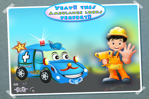 Ambulance Builder & Garage – Create Cars in Kids Workshop, Repair Autos in Mechanic Salon Game screenshot 3