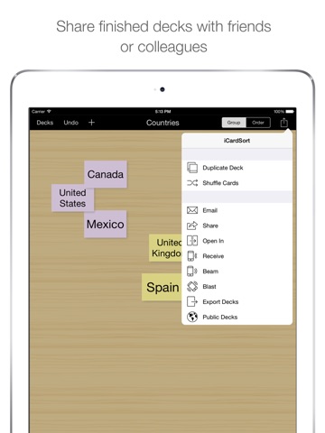 iCardSort screenshot 2