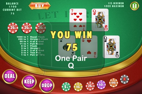 Let it Ride Poker - WPT Poker Club Mississippi Stud - Five Card Stud screenshot 2