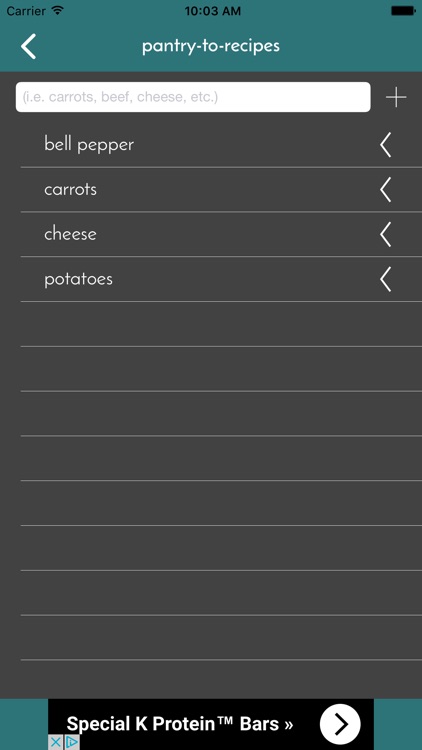 Pantry to Recipes screenshot-3