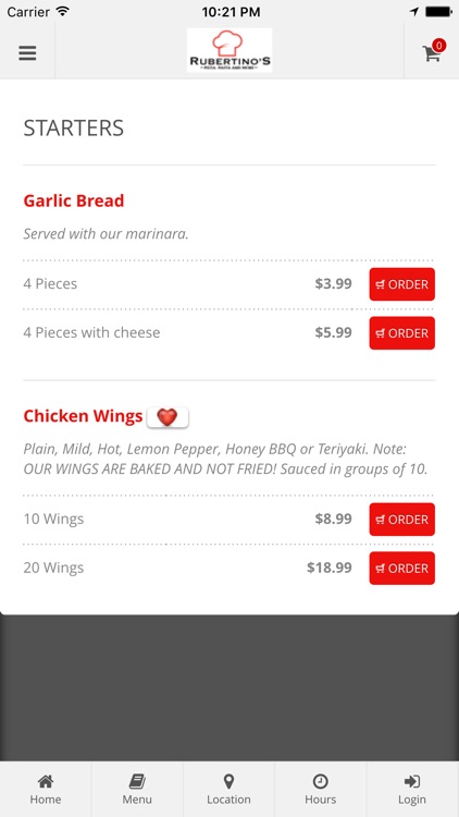 Rubertino's Online Ordering