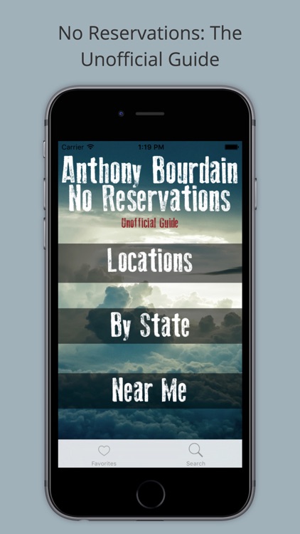 No Reservations TV Unofficial Guide