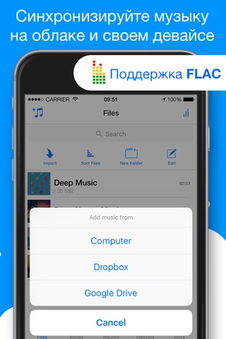 Скриншот из Musicloud - MP3 and FLAC Music Player for Clouds