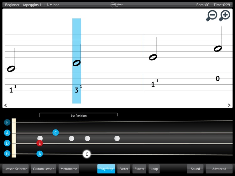 Learn Violin - Scales arpeggios melodic beginner exercises from Purely Violin screenshot-3