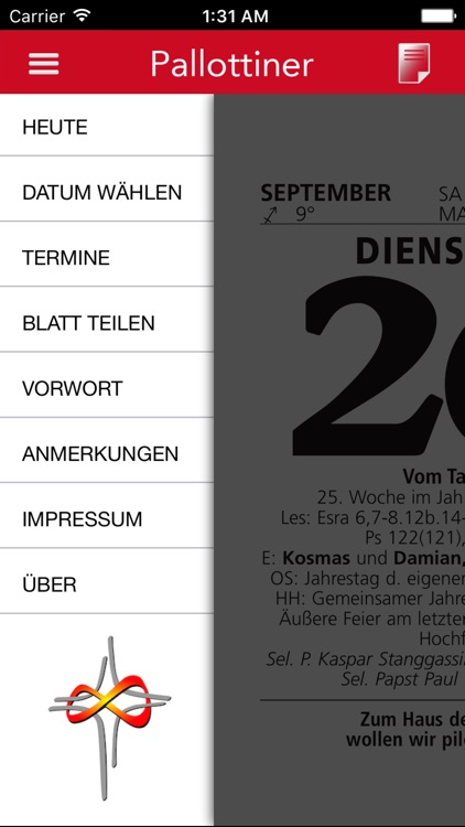 Pallottiner Kalender 2017 screenshot-3