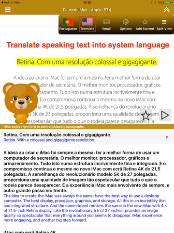 SpeakPortuguese 2 Pro (10 Portuguese TTS) screenshot 3