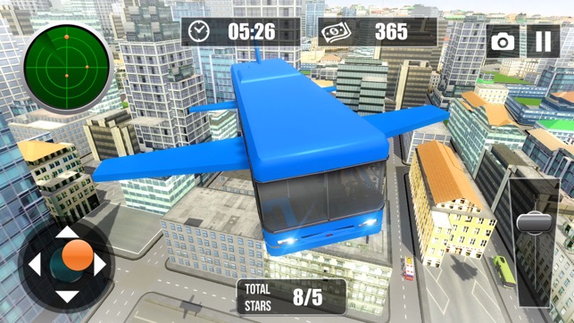 Flying Bus City Stunts Simulator - Collect stars by performi(圖1)-速報App