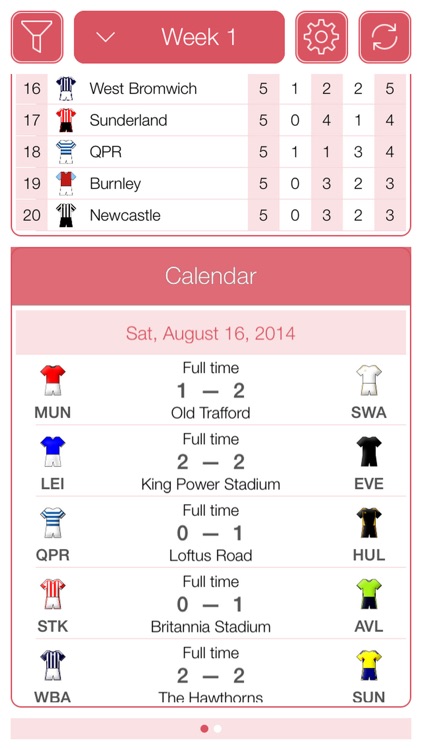 English Football 2016-2017 - Mobile Match Centre