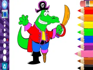 Skærmoptagelse 1 Pirate coloringbook kids free - Captain Jake ship for firstgrade iphone