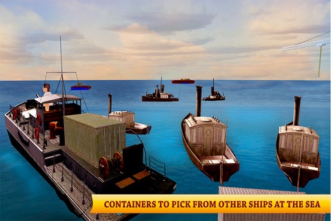 Crane Ship Simulator 3D -  Cargo Transporter and Cruise Boat Parking Game screenshot 2