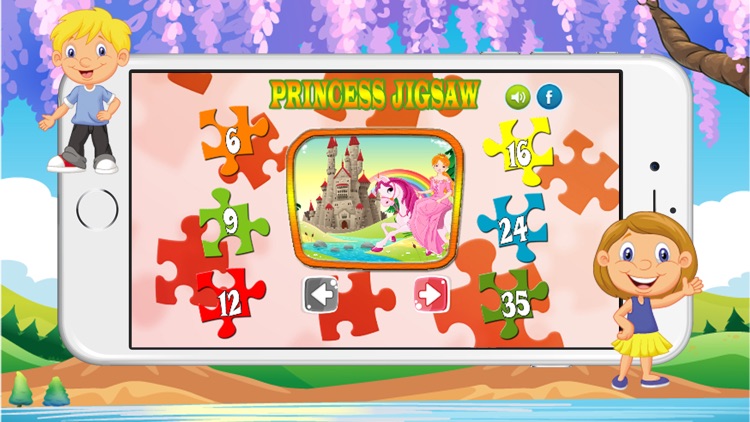 Educational learning (Princess) jigsaw puzzles games for toddler