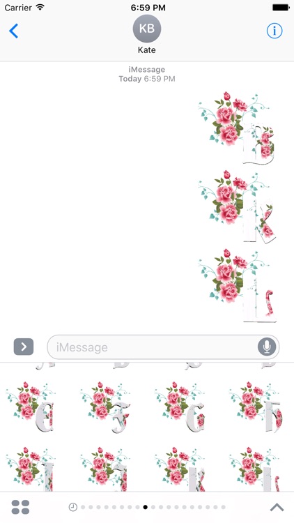 3D Flowers Stickers Pack For iMessage screenshot-4