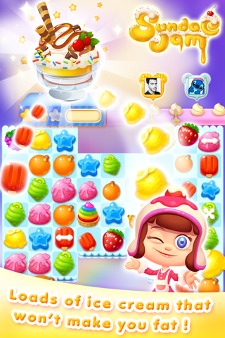 Icecream Sundae Jam - FREE Match 3 Puzzle & Arcade Game screenshot 2