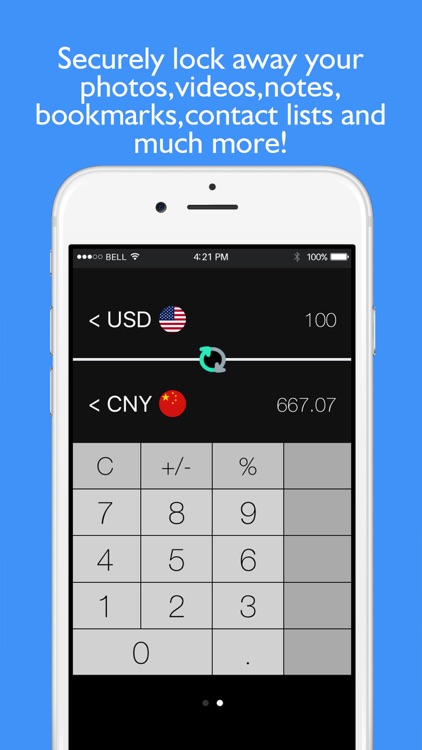 Currency Convertor & Secret Calculator Hide Pictures -  Extra Safe Password Lock Album Safe & Private photos videos