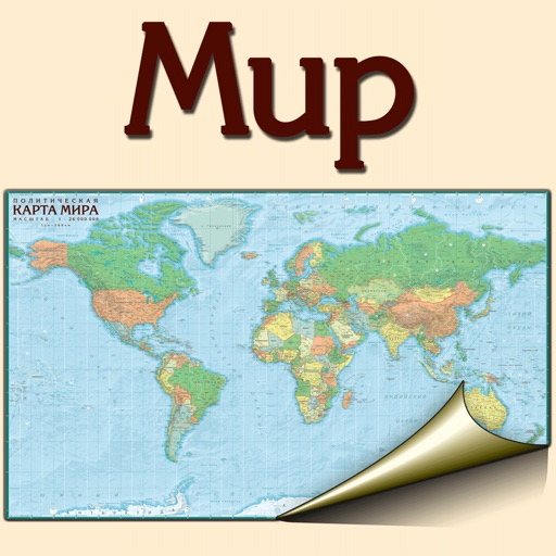 World. Political map icon