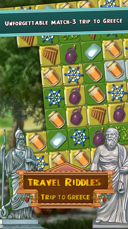 Travel Riddles: Trip To Greece - quest for Greek artifacts in a free matching puzzle game