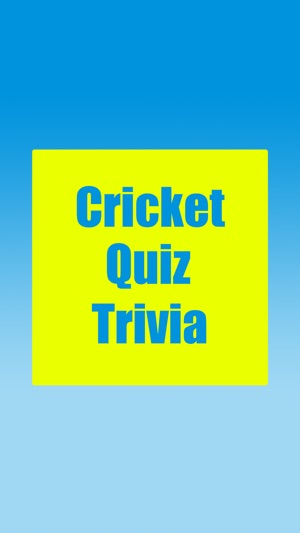 Cricket Quiz Trivia