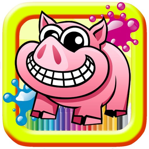 Children Coloring Pep Game Pig Version icon