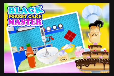 Black Forest Cake Master – Make chocolaty cakes in this bakery shop game for kids screenshot 3