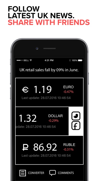 British Pound Sterling PRO: Foreign exchange rates & currency converter of British Pounds to Euros, US dollars and Russian Ruble. screenshot-3