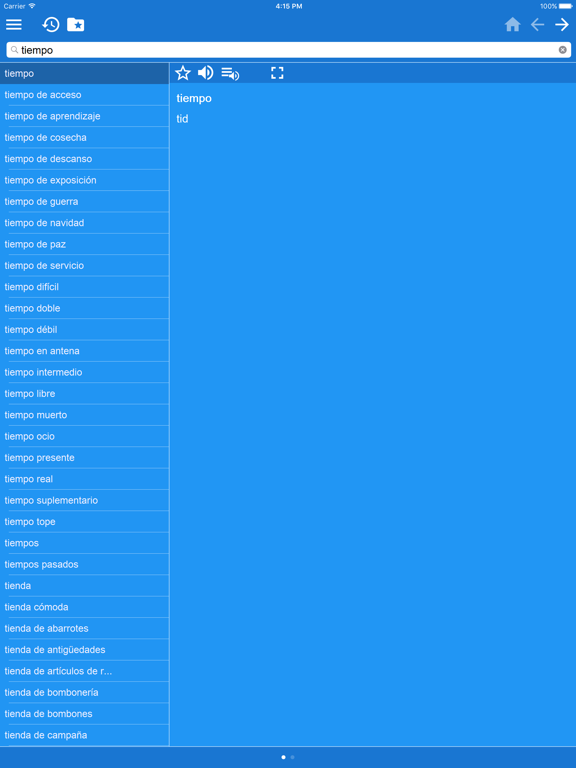 Screenshot #4 pour Spansk Svensk ordlista