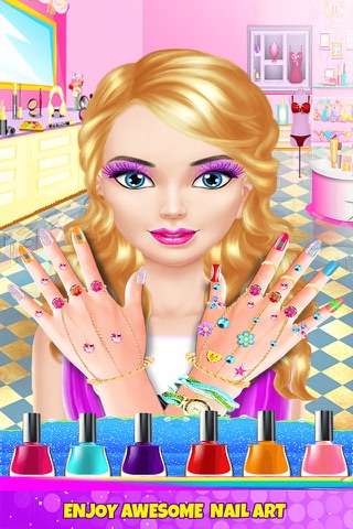 Fancy Nail Makeover Salon - Makeup & Dressup Girls Games screenshot 3